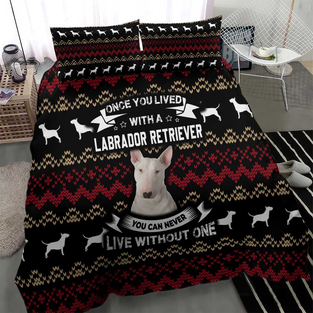 Christmas Bull Dog Terrier Bedding Set Xmas Holiday Patterns - Wonder Print Shop