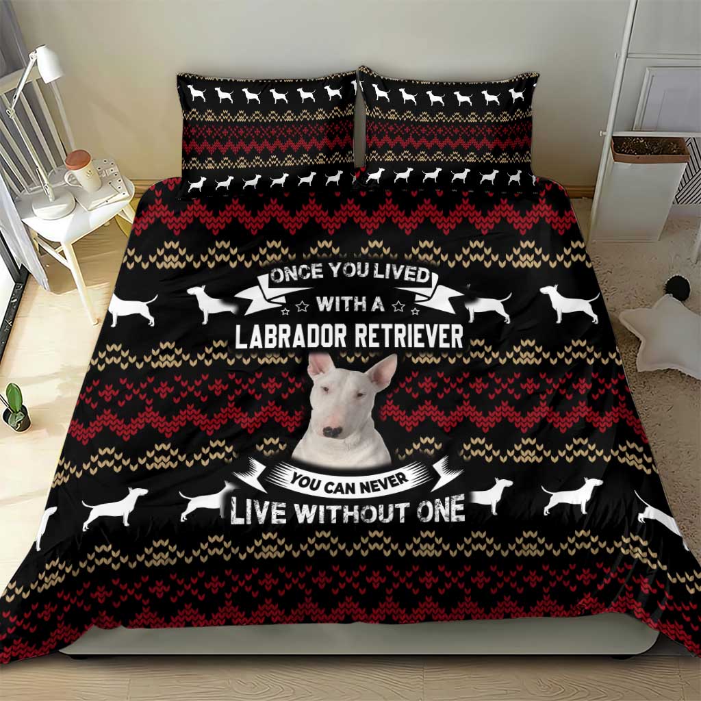 Christmas Bull Dog Terrier Bedding Set Xmas Holiday Patterns - Wonder Print Shop