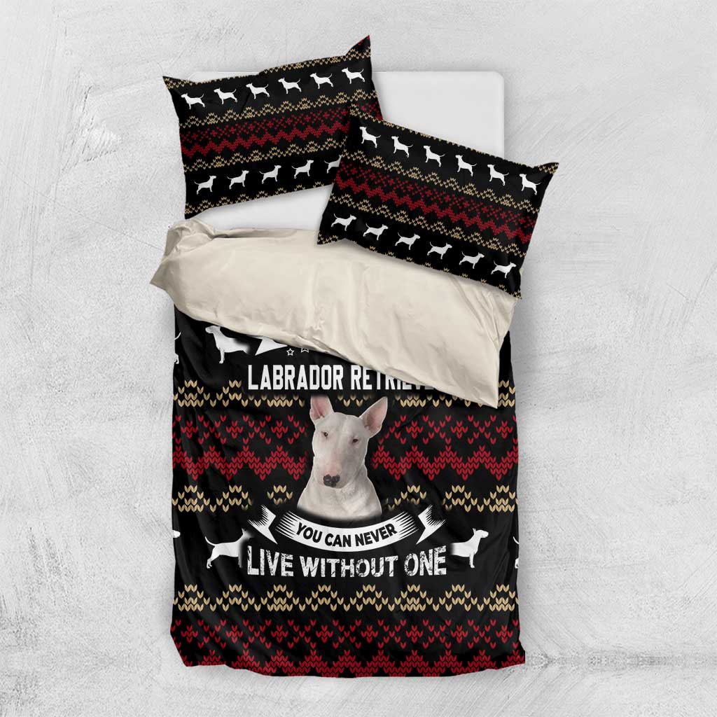 Christmas Bull Dog Terrier Bedding Set Xmas Holiday Patterns - Wonder Print Shop