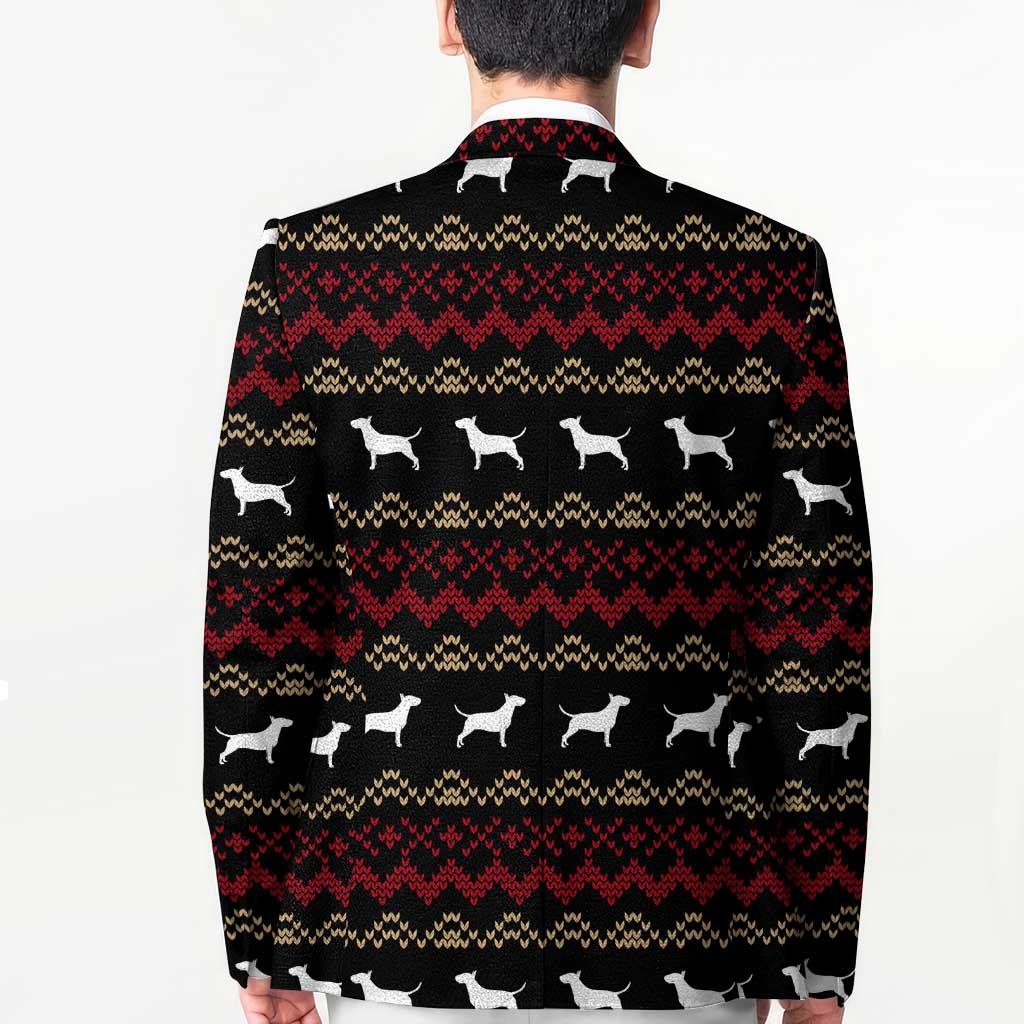 Christmas Bull Dog Terrier Blazer Xmas Holiday Patterns - Wonder Print Shop