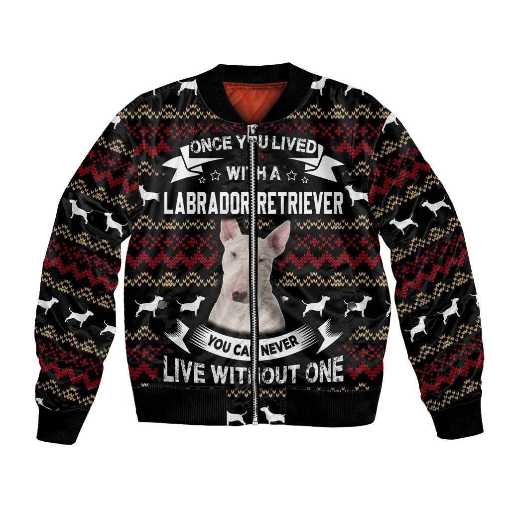 Christmas Bull Dog Terrier Bomber Jacket Xmas Holiday Patterns - Wonder Print Shop