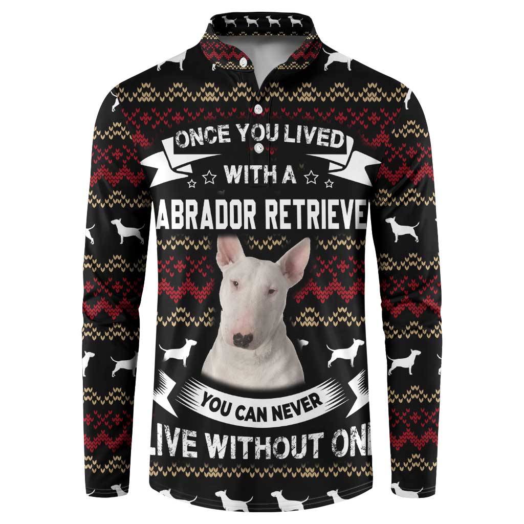 Christmas Bull Dog Terrier Button Sweatshirt Xmas Holiday Patterns - Wonder Print Shop