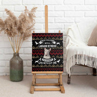 Christmas Bull Dog Terrier Canvas Wall Art Xmas Holiday Patterns - Wonder Print Shop
