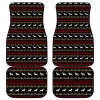 Christmas Bull Dog Terrier Car Mats Xmas Holiday Patterns - Wonder Print Shop