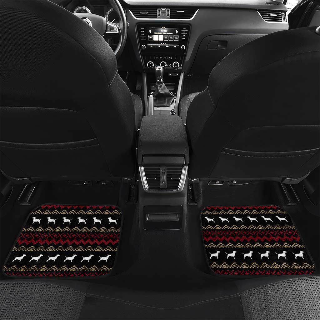 Christmas Bull Dog Terrier Car Mats Xmas Holiday Patterns - Wonder Print Shop