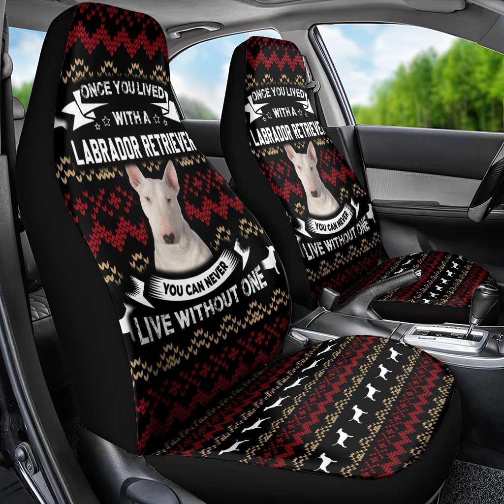 Christmas Bull Dog Terrier Car Seat Cover Xmas Holiday Patterns - Wonder Print Shop