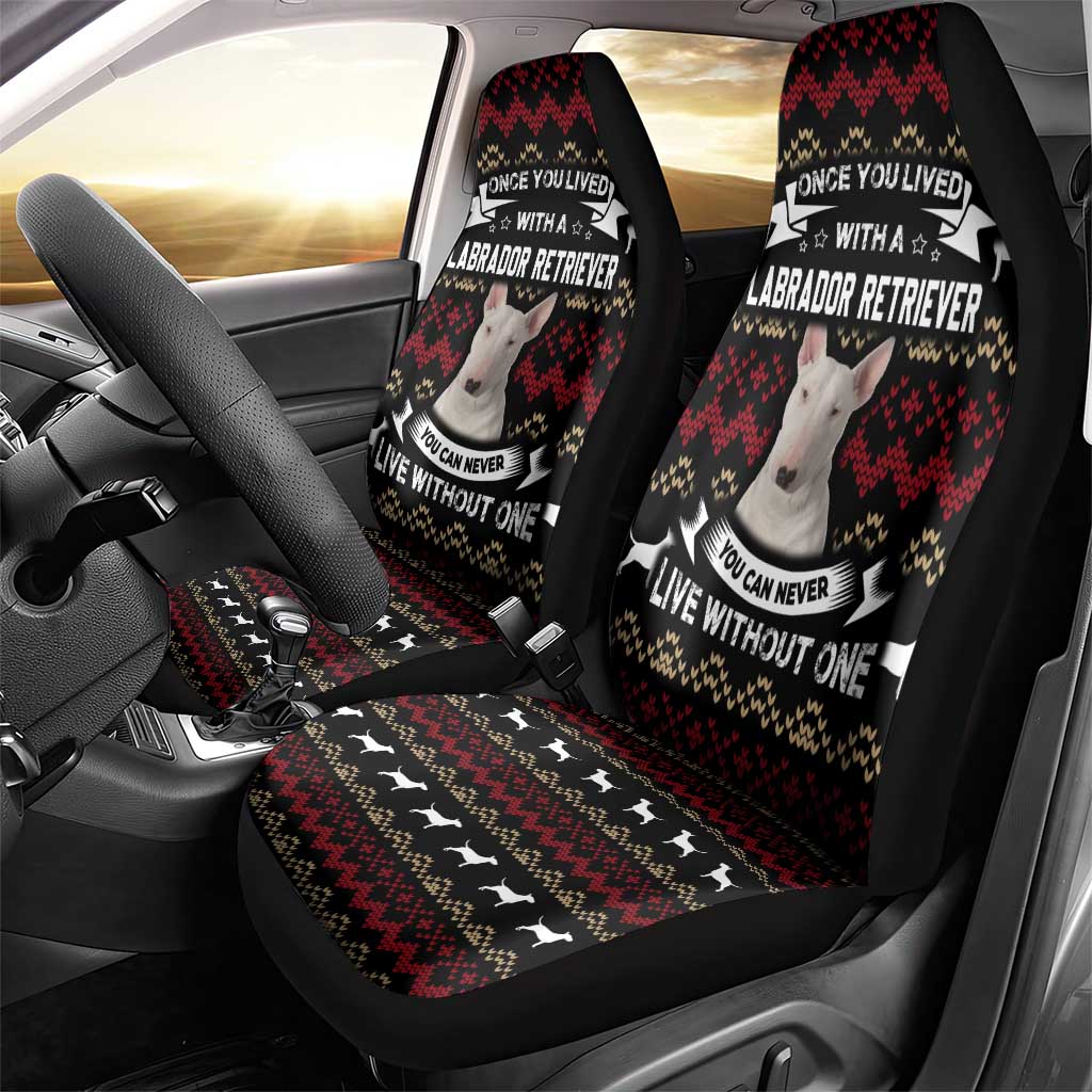 Christmas Bull Dog Terrier Car Seat Cover Xmas Holiday Patterns - Wonder Print Shop