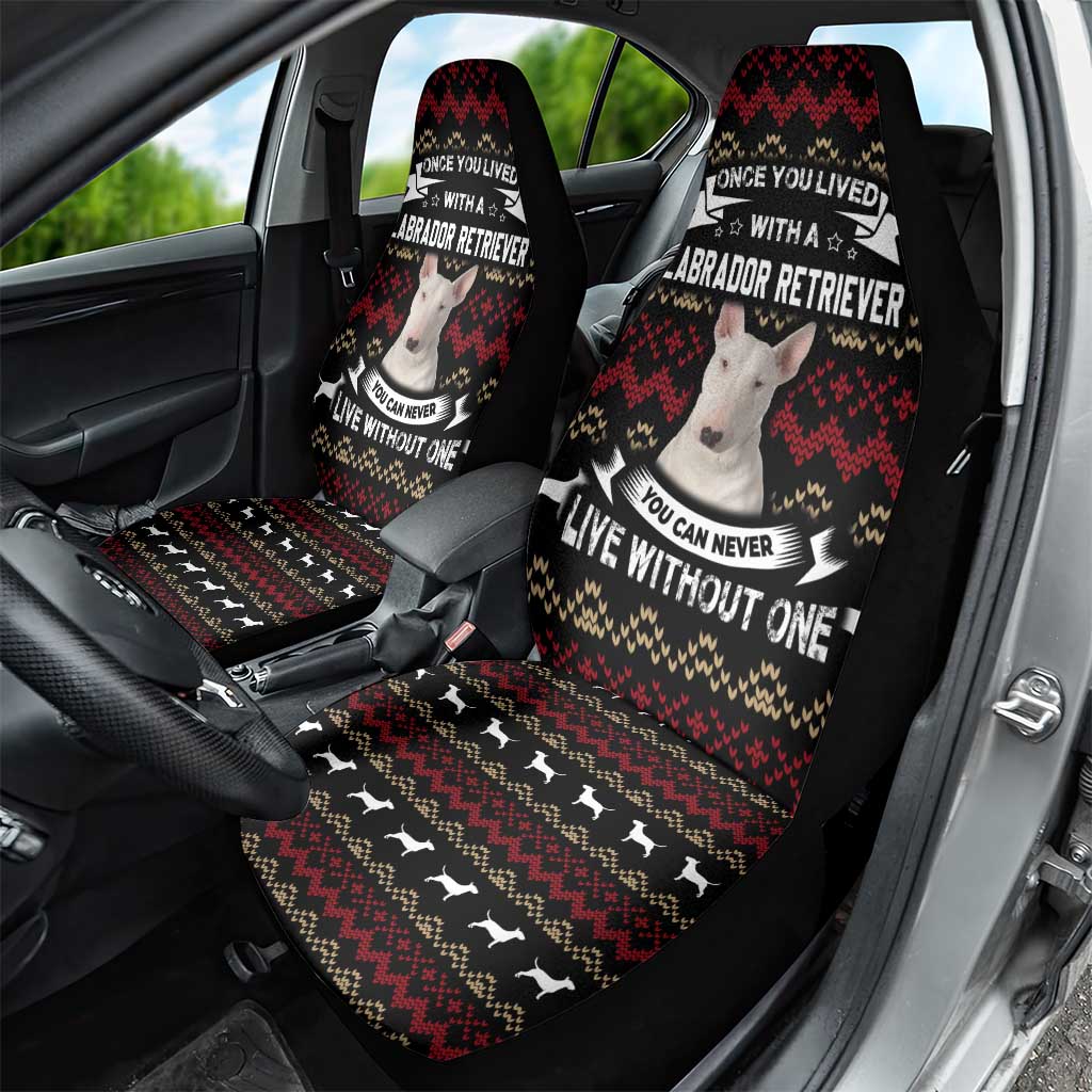 Christmas Bull Dog Terrier Car Seat Cover Xmas Holiday Patterns - Wonder Print Shop