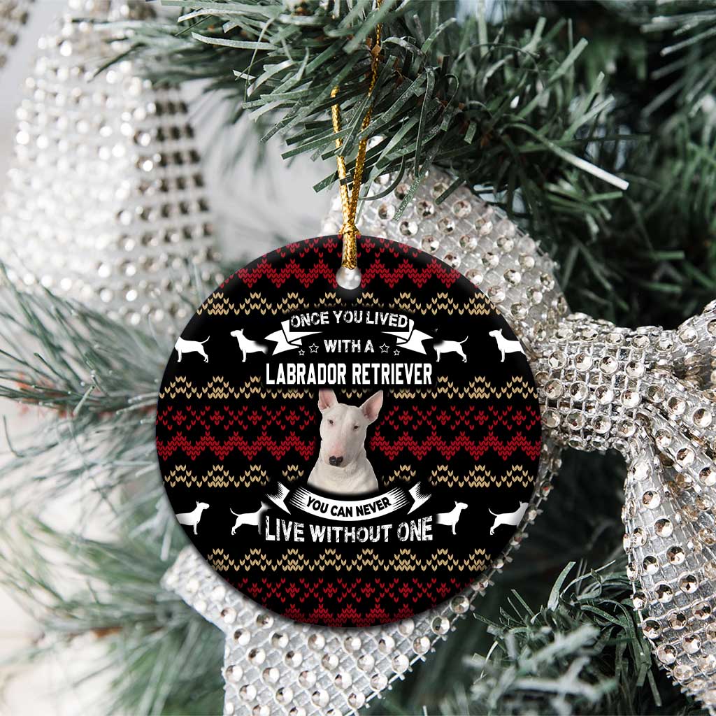 Christmas Bull Dog Terrier Ceramic Ornament Xmas Holiday Patterns - Wonder Print Shop