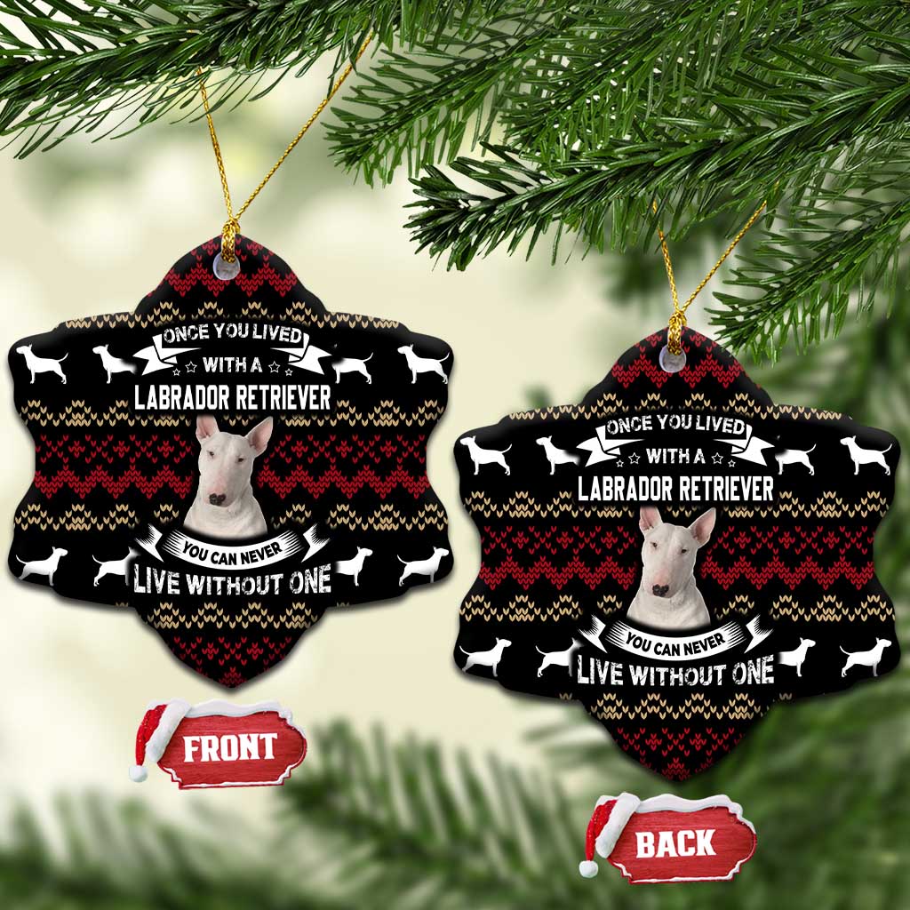 Christmas Bull Dog Terrier Ceramic Ornament Xmas Holiday Patterns - Wonder Print Shop