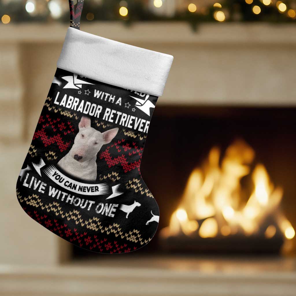 Christmas Bull Dog Terrier Christmas Stocking Xmas Holiday Patterns - Wonder Print Shop