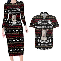 Christmas Bull Dog Terrier Couples Matching Long Sleeve Bodycon Dress and Hawaiian Shirt Xmas Holiday Patterns - Wonder Print Shop