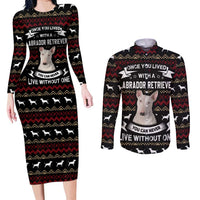 Christmas Bull Dog Terrier Couples Matching Long Sleeve Bodycon Dress and Long Sleeve Button Shirt Xmas Holiday Patterns - Wonder Print Shop