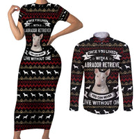 Christmas Bull Dog Terrier Couples Matching Short Sleeve Bodycon Dress and Long Sleeve Button Shirt Xmas Holiday Patterns - Wonder Print Shop