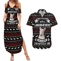 Christmas Bull Dog Terrier Couples Matching Summer Maxi Dress and Hawaiian Shirt Xmas Holiday Patterns - Wonder Print Shop
