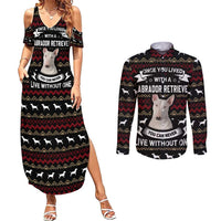 Christmas Bull Dog Terrier Couples Matching Summer Maxi Dress and Long Sleeve Button Shirt Xmas Holiday Patterns - Wonder Print Shop