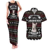 Christmas Bull Dog Terrier Couples Matching Tank Maxi Dress and Hawaiian Shirt Xmas Holiday Patterns - Wonder Print Shop