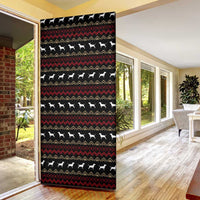 Christmas Bull Dog Terrier Door Cover Xmas Holiday Patterns - Wonder Print Shop