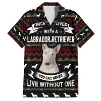 Christmas Bull Dog Terrier Family Matching Long Sleeve Bodycon Dress and Hawaiian Shirt Xmas Holiday Patterns - Wonder Print Shop