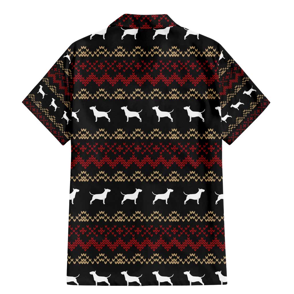 Christmas Bull Dog Terrier Family Matching Mermaid Dress and Hawaiian Shirt Xmas Holiday Patterns - Wonder Print Shop
