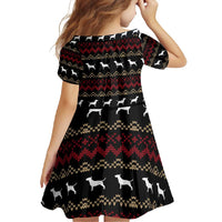 Christmas Bull Dog Terrier Family Matching Off Shoulder Maxi Dress and Hawaiian Shirt Xmas Holiday Patterns - Wonder Print Shop