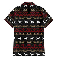 Christmas Bull Dog Terrier Family Matching Off Shoulder Maxi Dress and Hawaiian Shirt Xmas Holiday Patterns - Wonder Print Shop