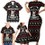 Christmas Bull Dog Terrier Family Matching Short Sleeve Bodycon Dress and Hawaiian Shirt Xmas Holiday Patterns - Wonder Print Shop