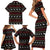 Christmas Bull Dog Terrier Family Matching Short Sleeve Bodycon Dress and Hawaiian Shirt Xmas Holiday Patterns - Wonder Print Shop