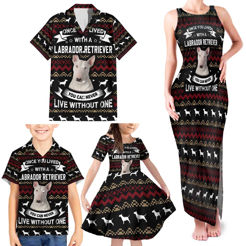 Christmas Bull Dog Terrier Family Matching Tank Maxi Dress and Hawaiian Shirt Xmas Holiday Patterns - Wonder Print Shop
