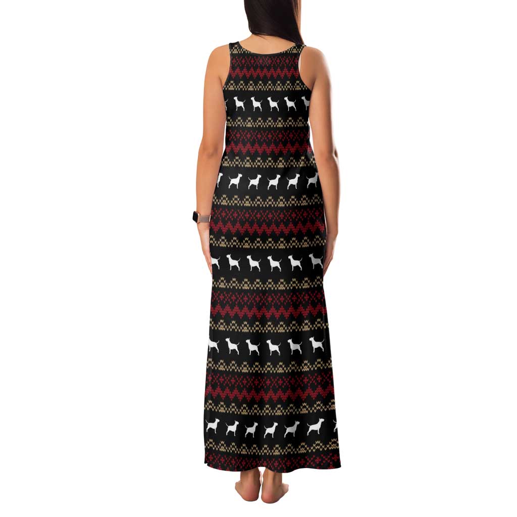 Christmas Bull Dog Terrier Family Matching Tank Maxi Dress and Hawaiian Shirt Xmas Holiday Patterns - Wonder Print Shop