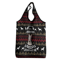 Christmas Bull Dog Terrier Grocery Bag Xmas Holiday Patterns - Wonder Print Shop