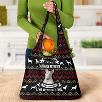 Christmas Bull Dog Terrier Grocery Bag Xmas Holiday Patterns - Wonder Print Shop
