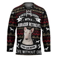 Christmas Bull Dog Terrier Hockey Jersey Xmas Holiday Patterns - Wonder Print Shop