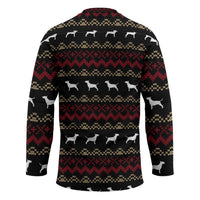 Christmas Bull Dog Terrier Hockey Jersey Xmas Holiday Patterns - Wonder Print Shop
