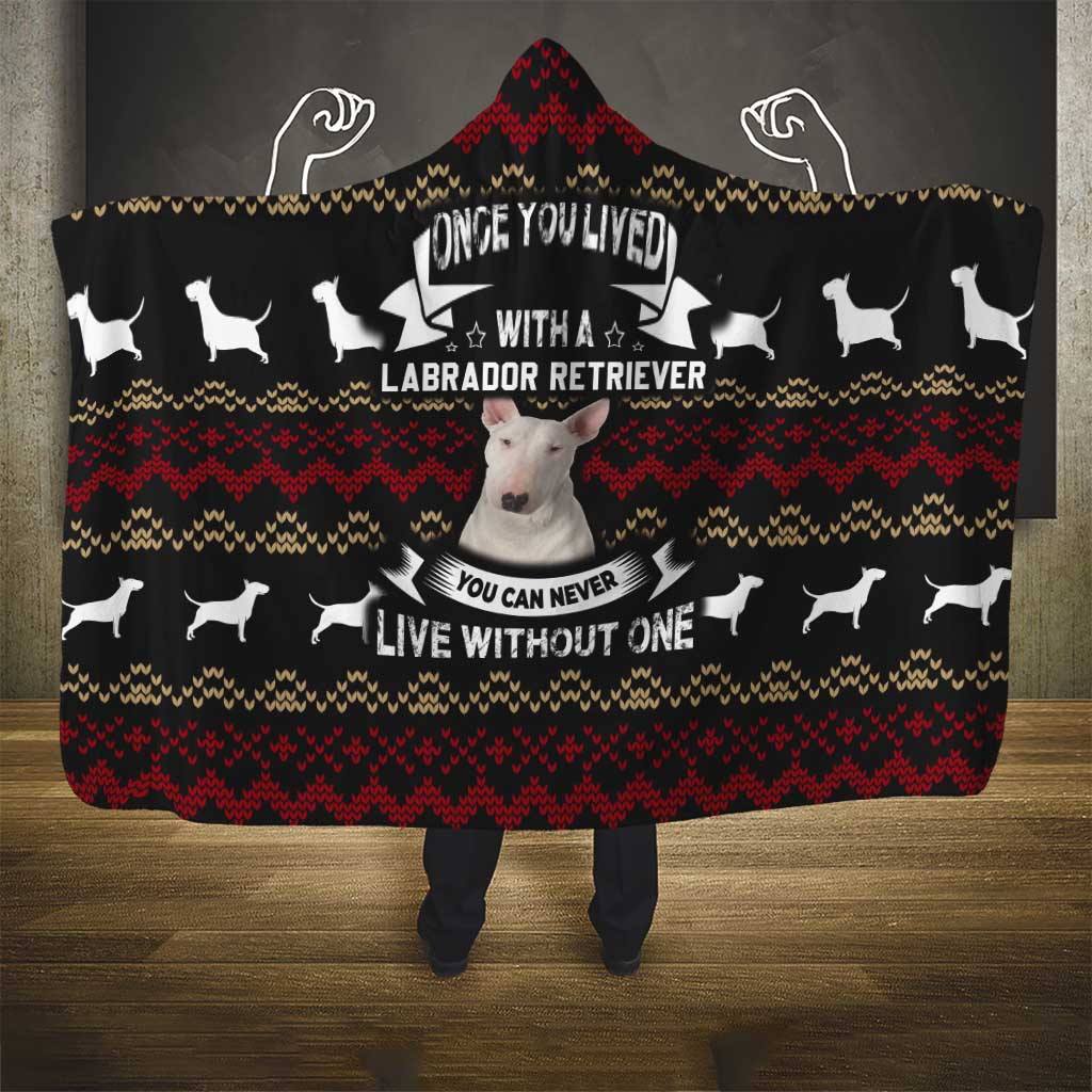 Christmas Bull Dog Terrier Hooded Blanket Xmas Holiday Patterns - Wonder Print Shop