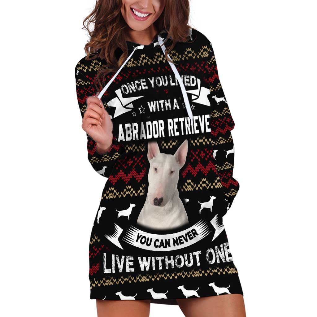 Christmas Bull Dog Terrier Hoodie Dress Xmas Holiday Patterns - Wonder Print Shop