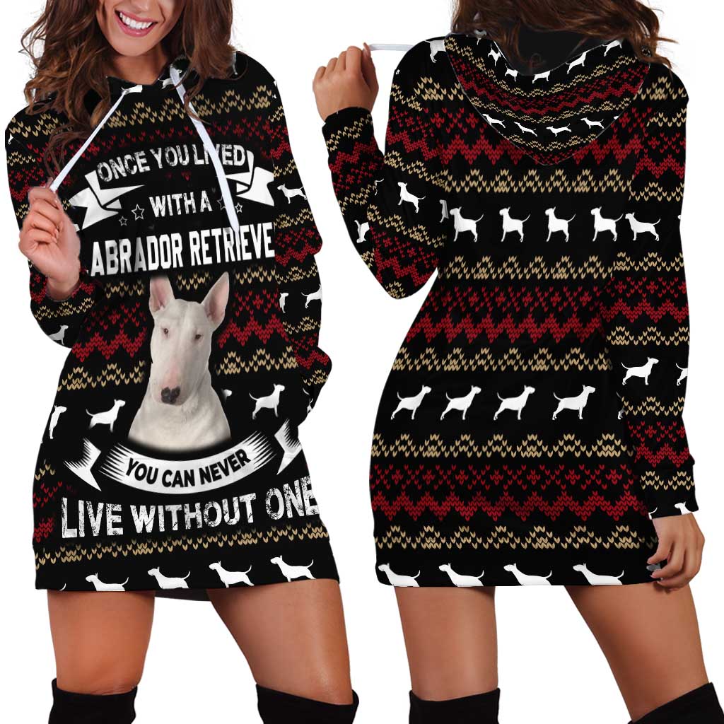 Christmas Bull Dog Terrier Hoodie Dress Xmas Holiday Patterns - Wonder Print Shop