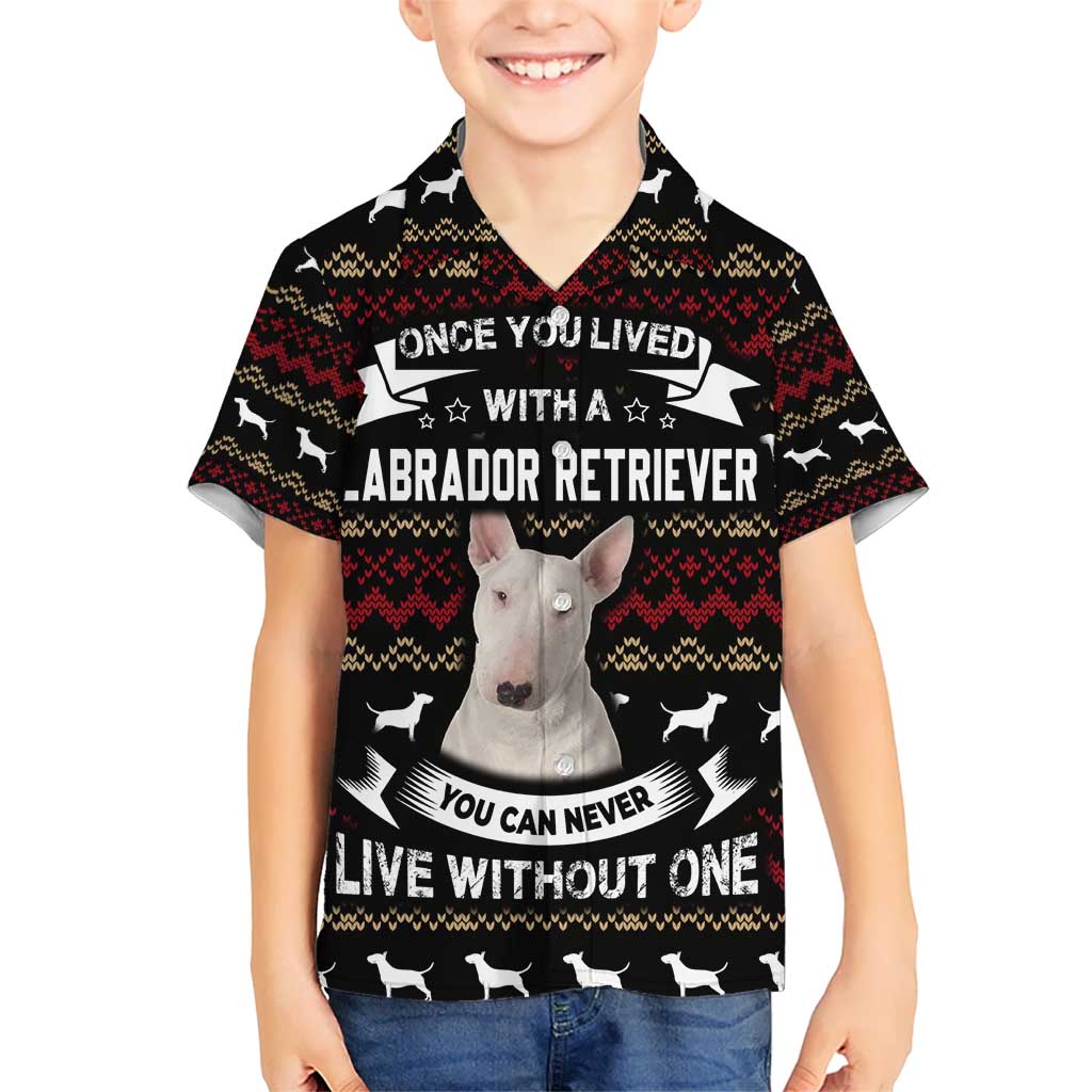 Christmas Bull Dog Terrier Kid Hawaiian Shirt Xmas Holiday Patterns - Wonder Print Shop