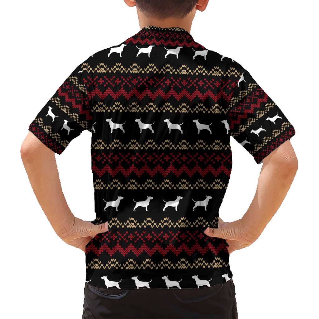 Christmas Bull Dog Terrier Kid Hawaiian Shirt Xmas Holiday Patterns - Wonder Print Shop