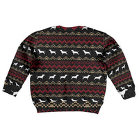 Christmas Bull Dog Terrier Kid Ugly Christmas Sweater Xmas Holiday Patterns - Wonder Print Shop