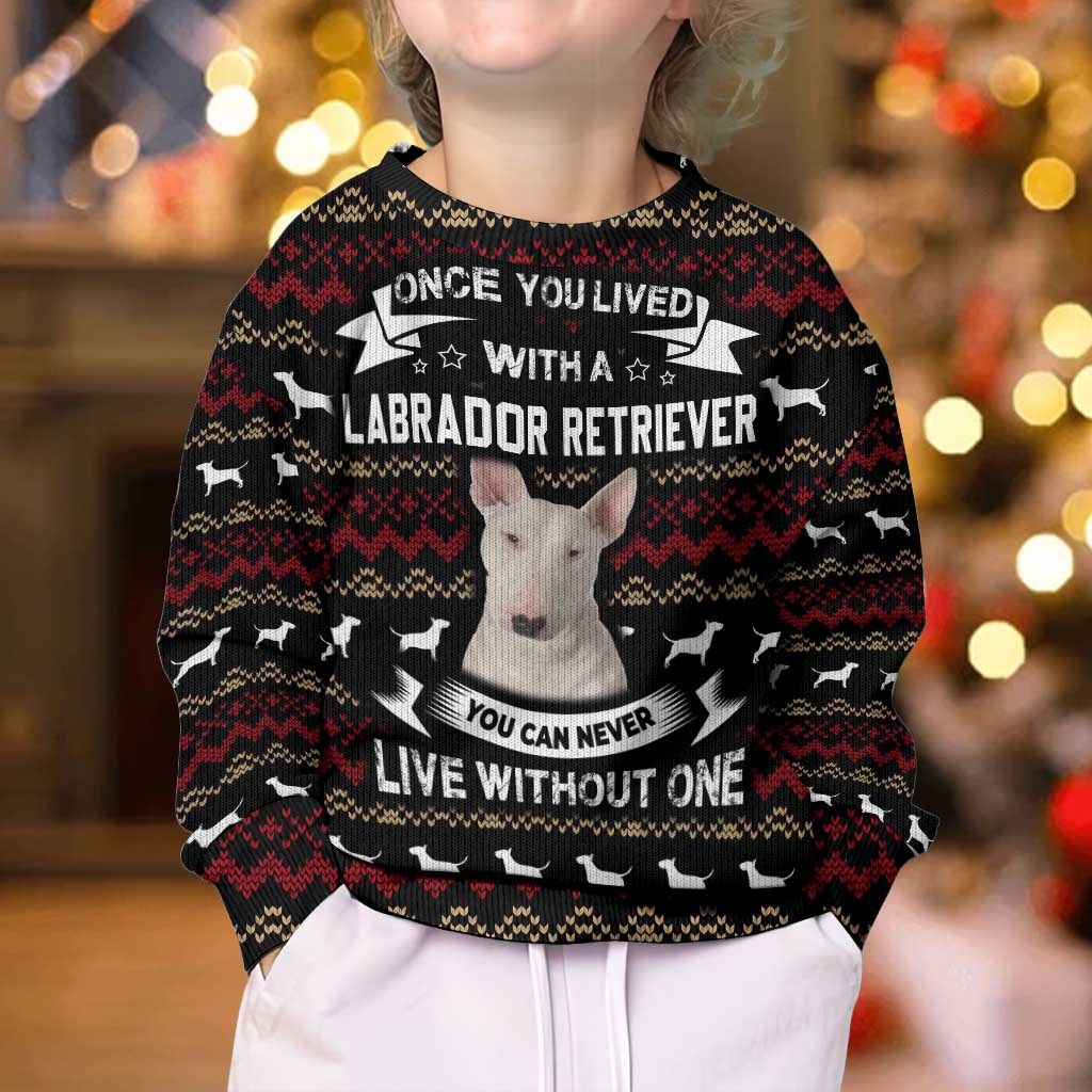 Christmas Bull Dog Terrier Kid Ugly Christmas Sweater Xmas Holiday Patterns - Wonder Print Shop