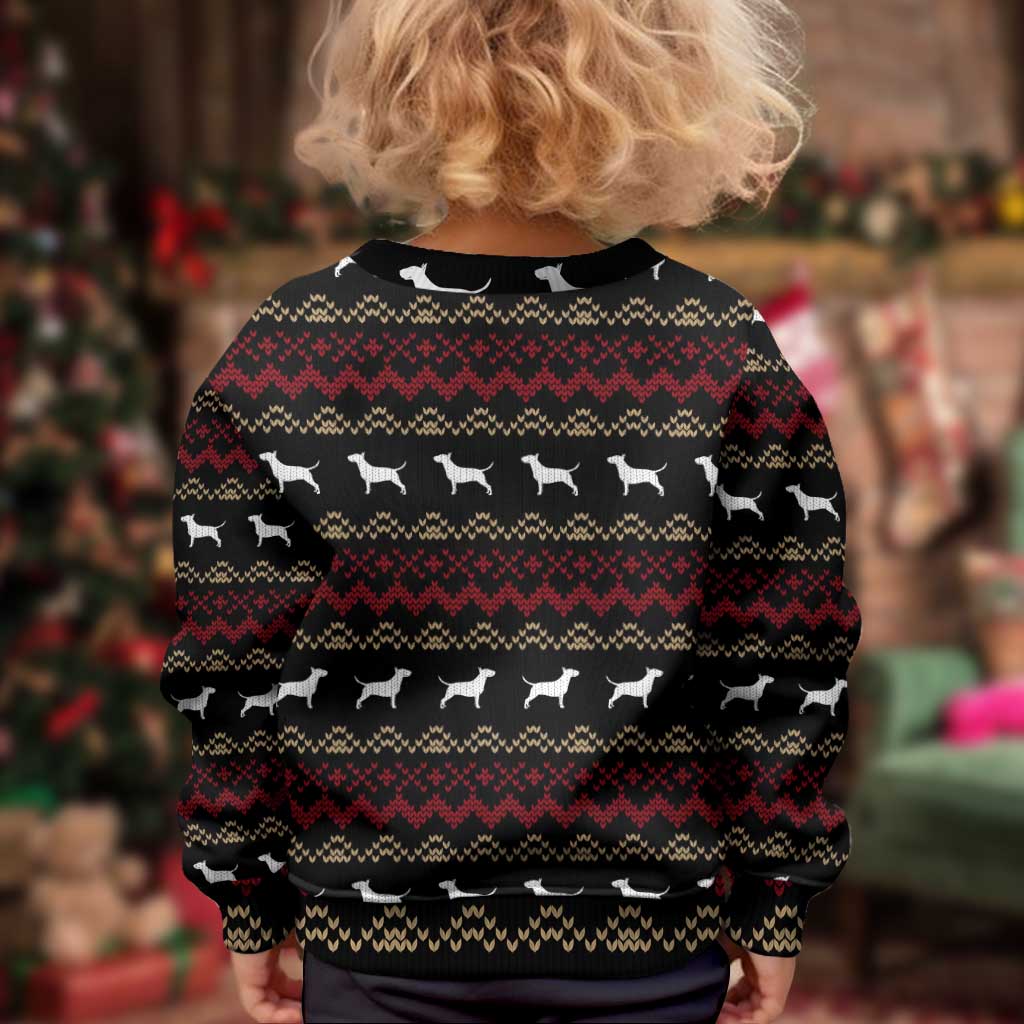 Christmas Bull Dog Terrier Kid Ugly Christmas Sweater Xmas Holiday Patterns - Wonder Print Shop
