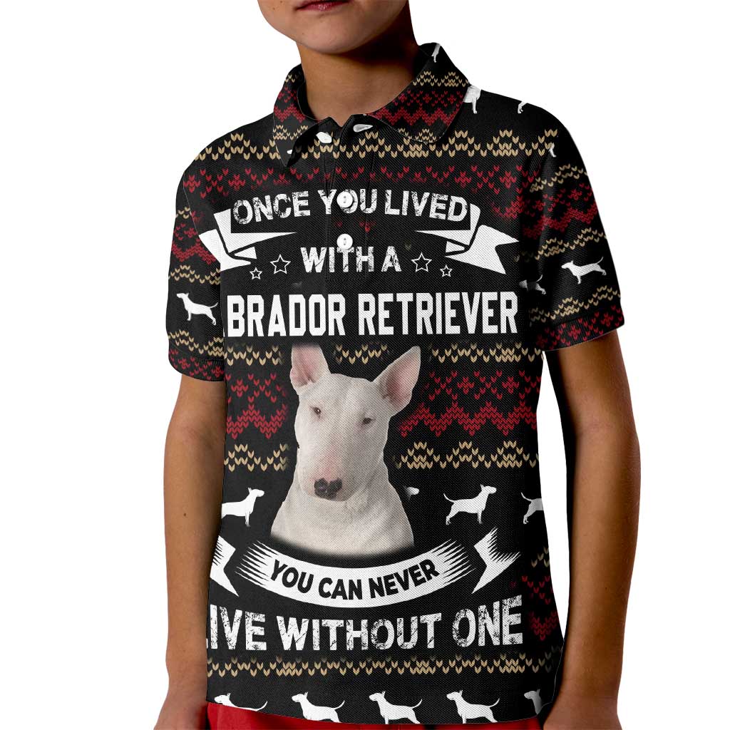 Christmas Bull Dog Terrier Kid Polo Shirt Xmas Holiday Patterns - Wonder Print Shop