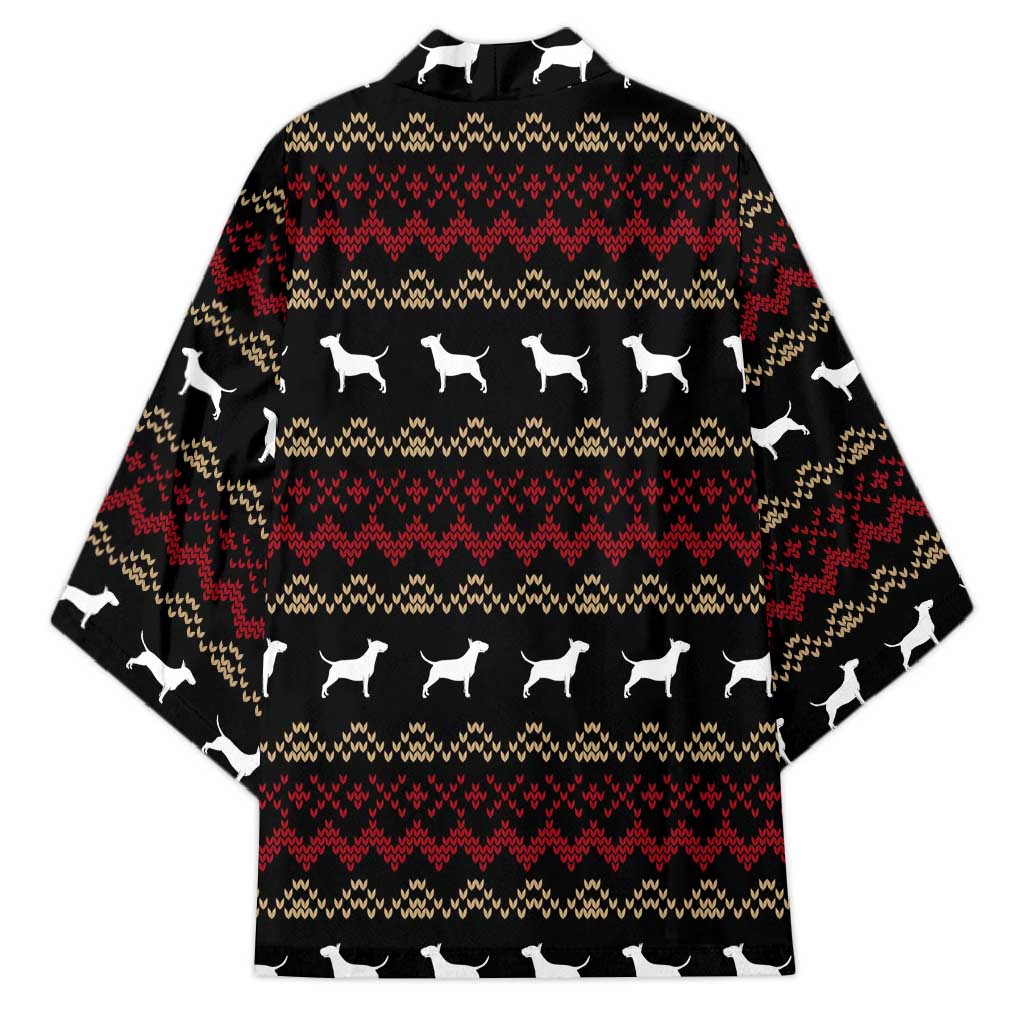 Christmas Bull Dog Terrier Kimono Xmas Holiday Patterns - Wonder Print Shop