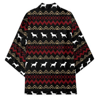 Christmas Bull Dog Terrier Kimono Xmas Holiday Patterns - Wonder Print Shop