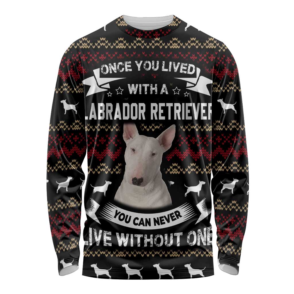 Christmas Bull Dog Terrier Long Sleeve Shirt Xmas Holiday Patterns - Wonder Print Shop