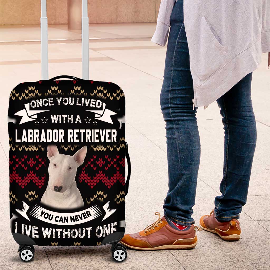 Christmas Bull Dog Terrier Luggage Cover Xmas Holiday Patterns - Wonder Print Shop