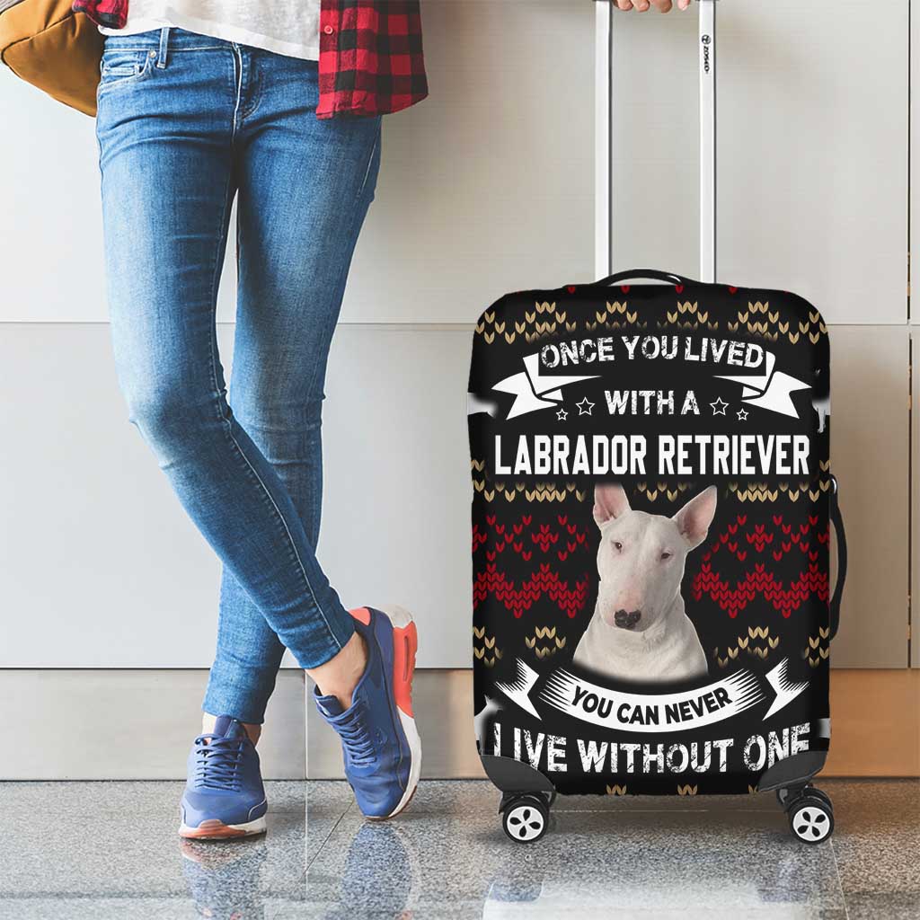 Christmas Bull Dog Terrier Luggage Cover Xmas Holiday Patterns - Wonder Print Shop