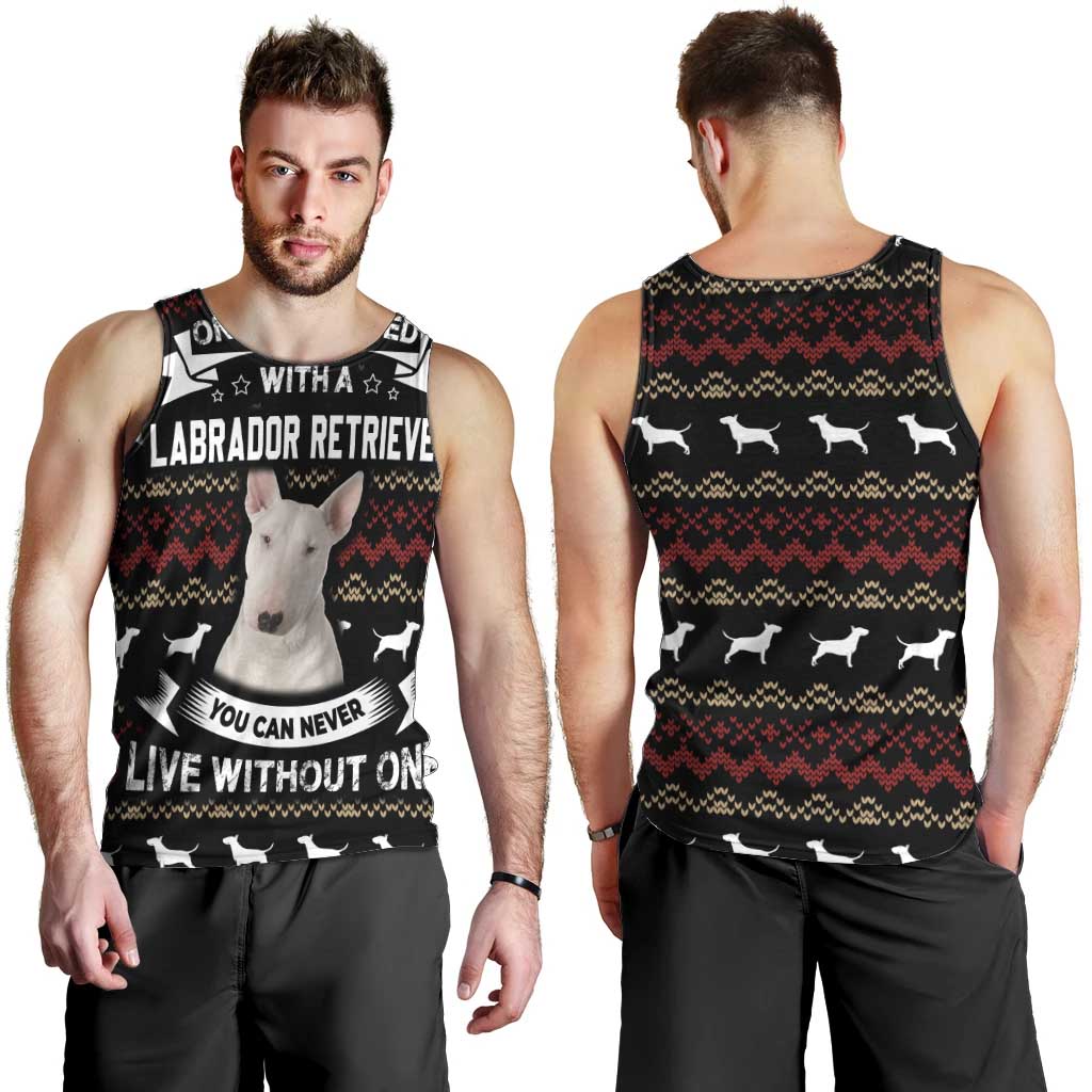 Christmas Bull Dog Terrier Men Tank Top Xmas Holiday Patterns - Wonder Print Shop