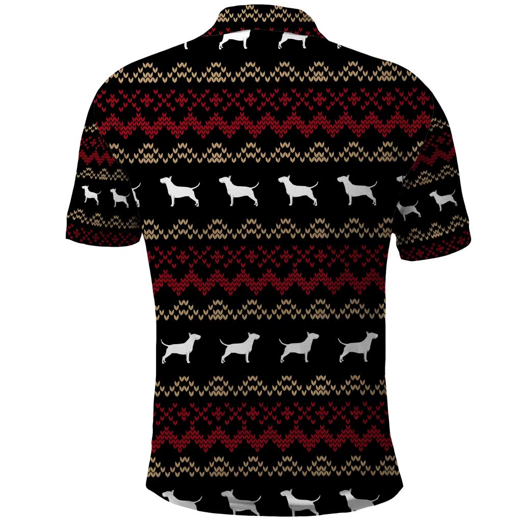 Christmas Bull Dog Terrier Polo Shirt Xmas Holiday Patterns - Wonder Print Shop